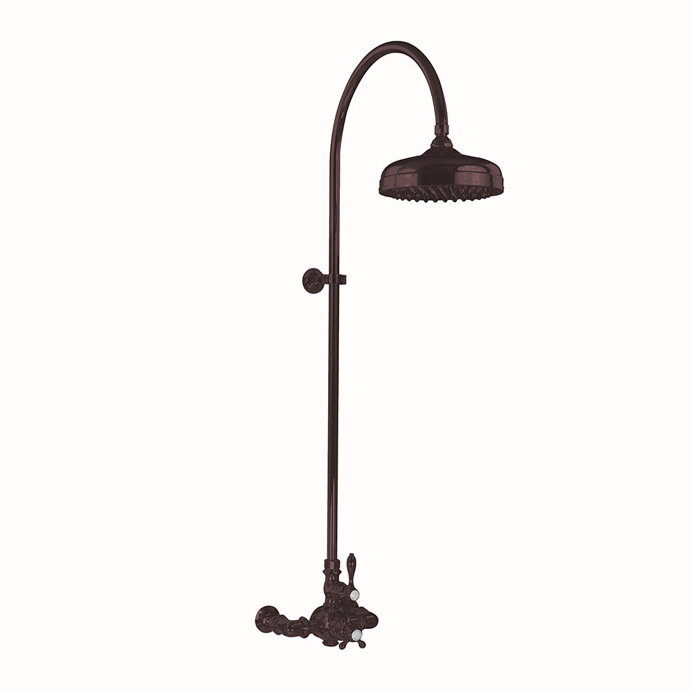 P1087 Exposed Thermostatic Shower System Wall Mounted with 1.75 GPM Lever/Cross Handles