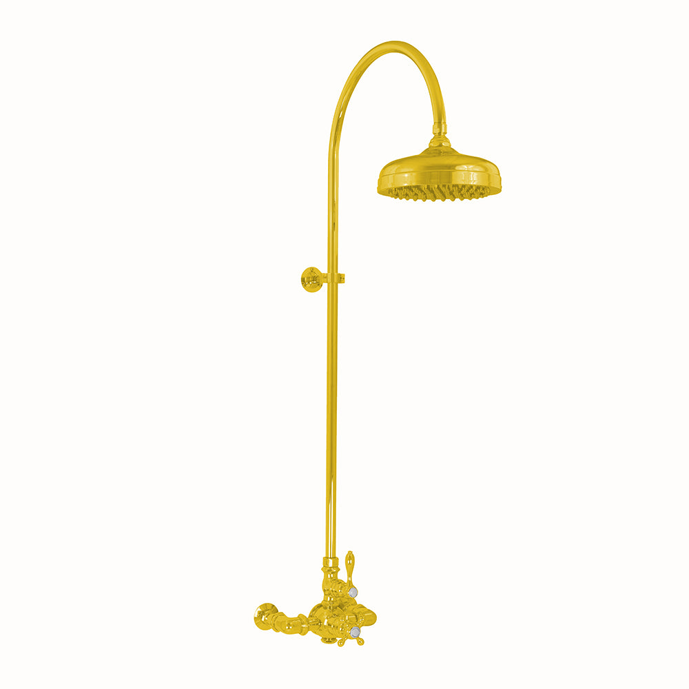 P1087 Exposed Thermostatic Shower System Wall Mounted with 1.75 GPM Lever/Cross Handles