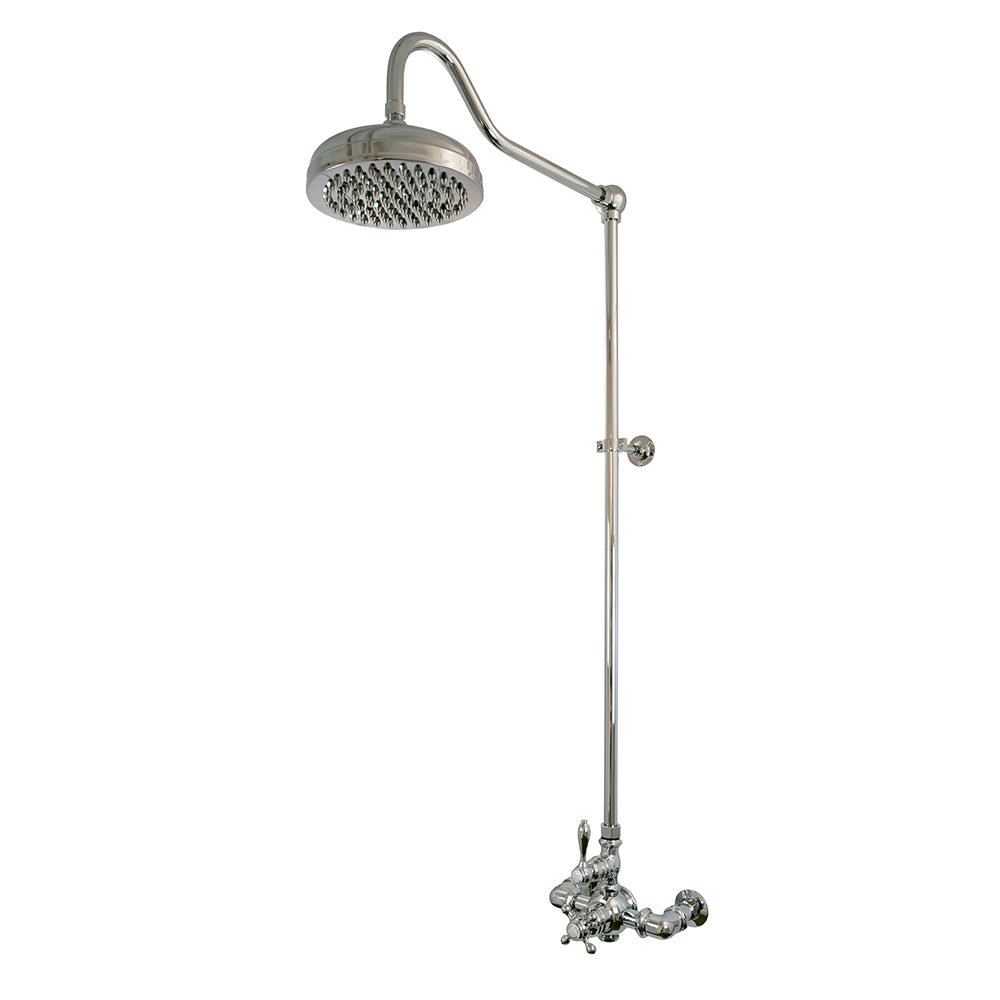 Exposed Thermostatic Shower System Wall Mounted with 1.75 GPM and Lever/Cross Handles