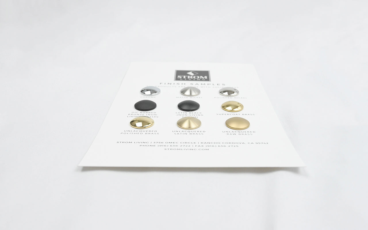 Strom Living P0942 Finish Sample Brass Buttons