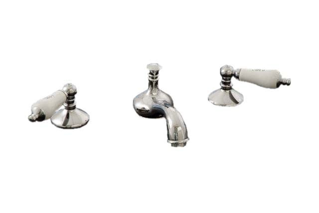 Strom Living Sacramento Widespread Lavatory Faucet with Pop-Up Drain and 4" Lever Handles Pair