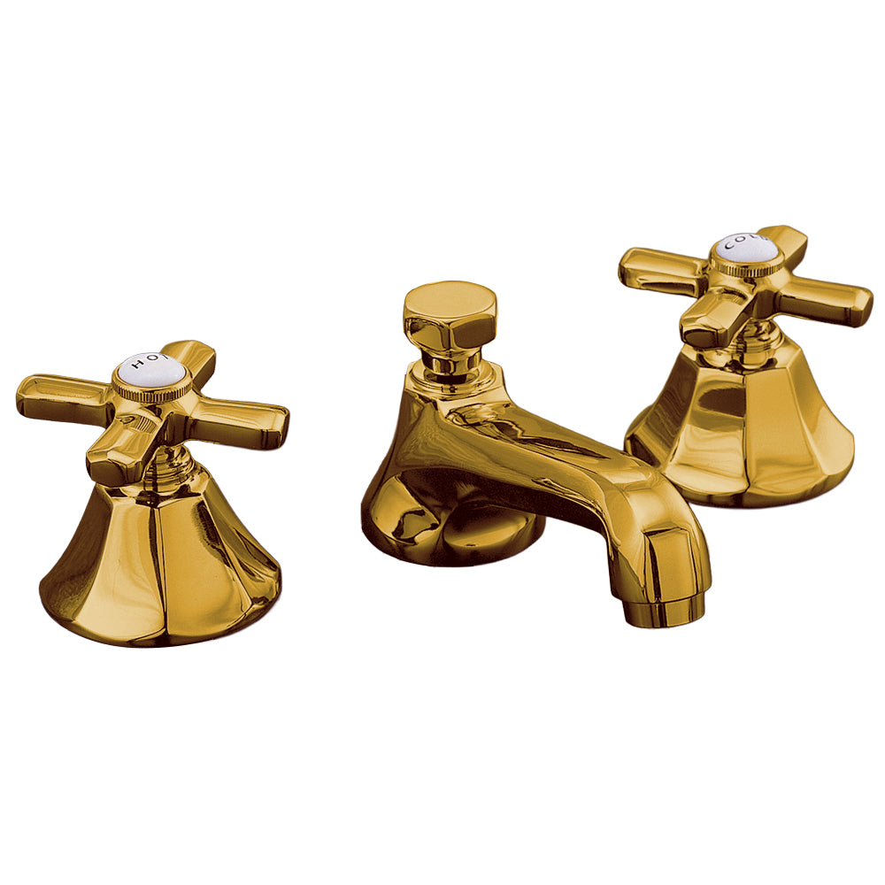 Strom Living Mississippi Deco Widespread Lavatory Faucet with Cross Handles and Pop-up Drain