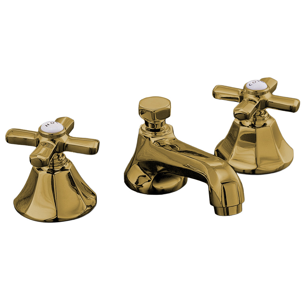 Strom Living Mississippi Deco Widespread Lavatory Faucet with Cross Handles and Pop-up Drain