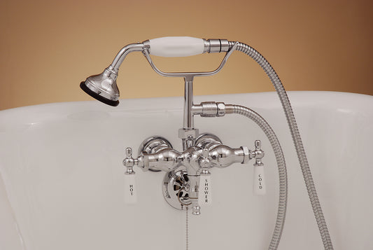 Strom Living Tub Faucet with Handheld Shower and Vacuum Breaker