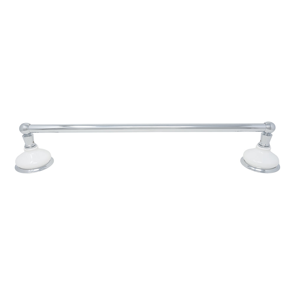 Strom Living Porcelain Vintage Style  Wall Mount Towel Bar with High Quality Solid Brass and Brackets