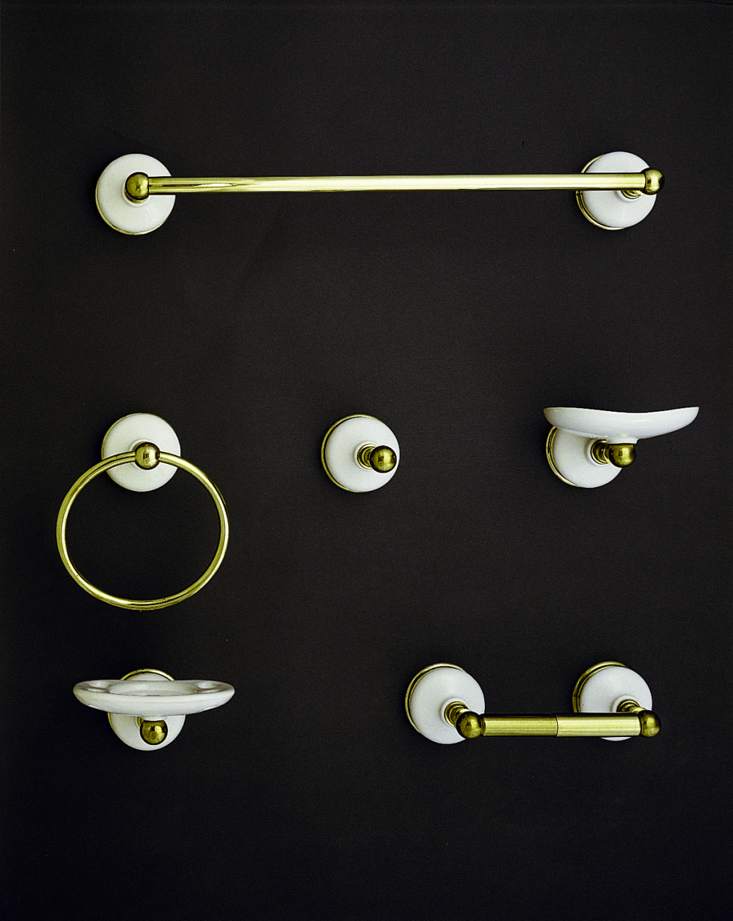 The Columbia Porcelain Wall Mount Towel Holder Ring with Solid Brass and Mounting Hardware