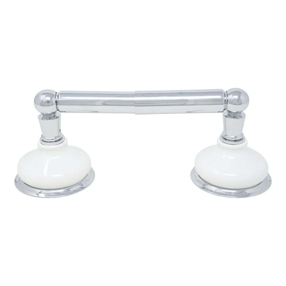 Strom Living Columbia Vintage Style Wall Mounted Porcelain Toilet Paper Holder with High-Quality Solid Brass