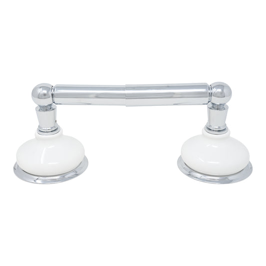 Strom Living Columbia Vintage Style Wall Mounted Porcelain Toilet Paper Holder with High-Quality Solid Brass