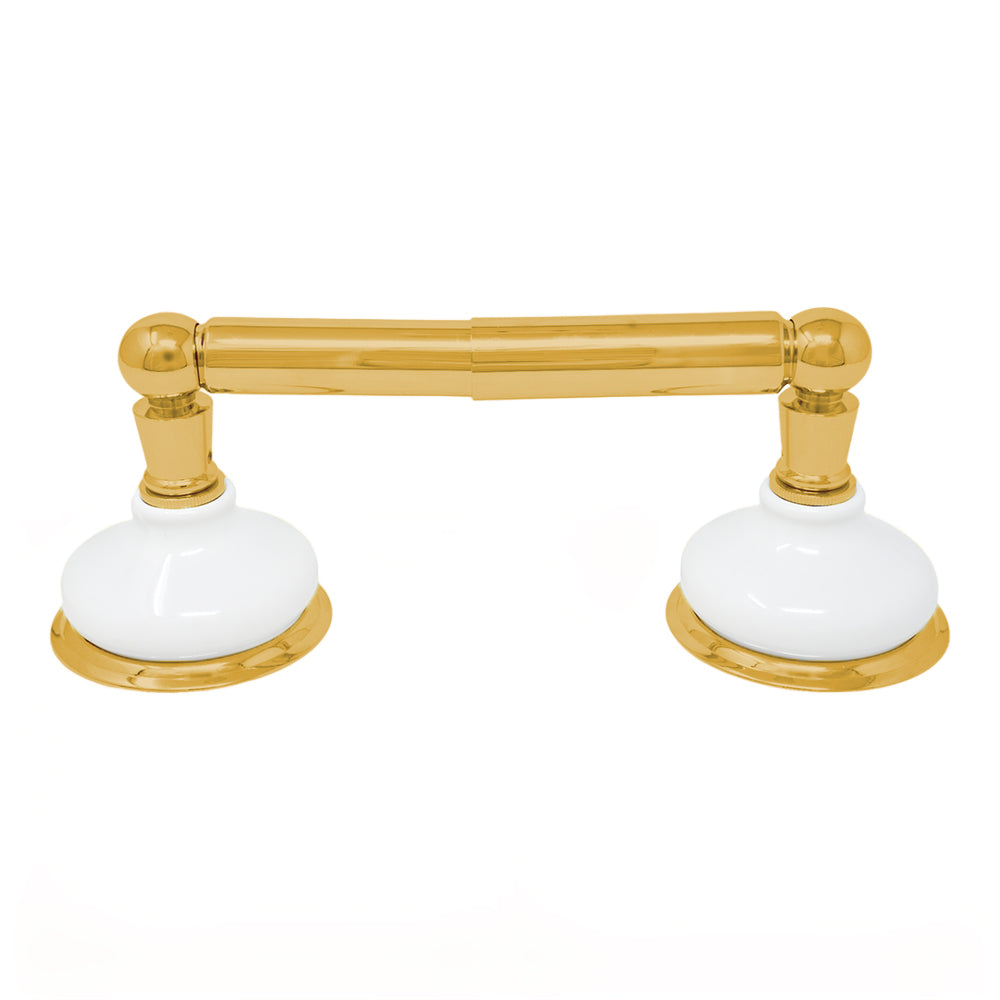 Strom Living Columbia Vintage Style Wall Mounted Porcelain Toilet Paper Holder with High-Quality Solid Brass