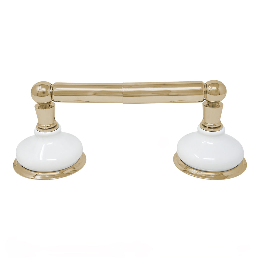 Strom Living Columbia Vintage Style Wall Mounted Porcelain Toilet Paper Holder with High-Quality Solid Brass