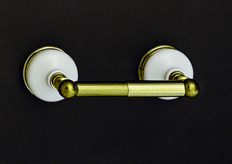 Strom Living Columbia Vintage Style Wall Mounted Porcelain Toilet Paper Holder with High-Quality Solid Brass