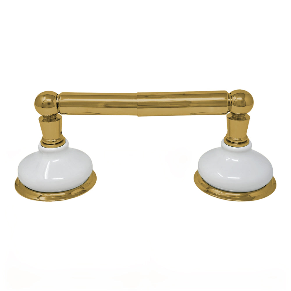 Strom Living Columbia Vintage Style Wall Mounted Porcelain Toilet Paper Holder with High-Quality Solid Brass