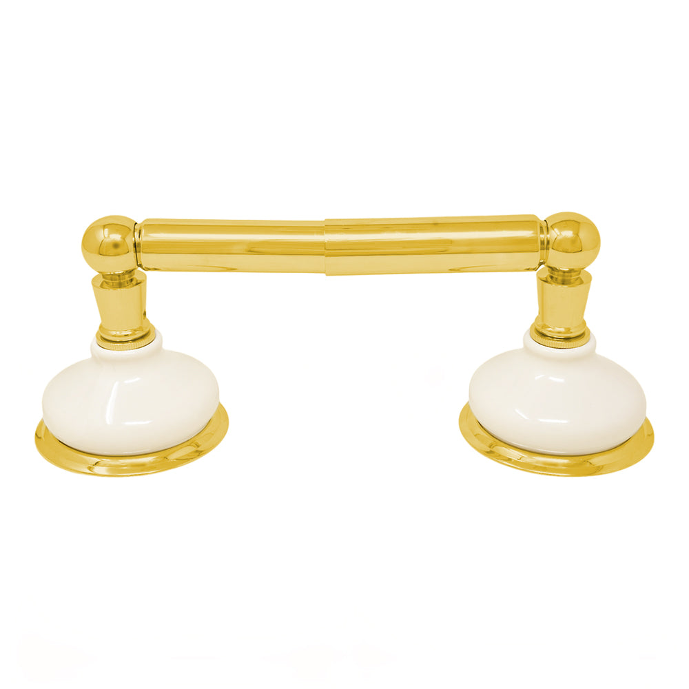 Strom Living Columbia Vintage Style Wall Mounted Porcelain Toilet Paper Holder with High-Quality Solid Brass