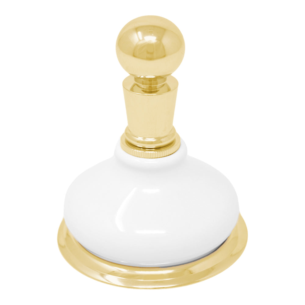 Strom Living Porcelain Vintage Style Wall Mounted Robe Hook with Solid Brass and Mounting Hardware