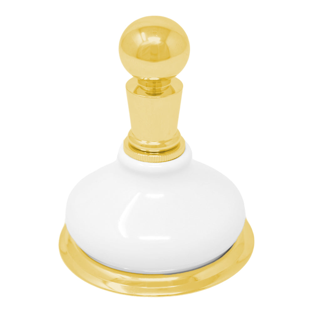 Strom Living Porcelain Vintage Style Wall Mounted Robe Hook with Solid Brass and Mounting Hardware