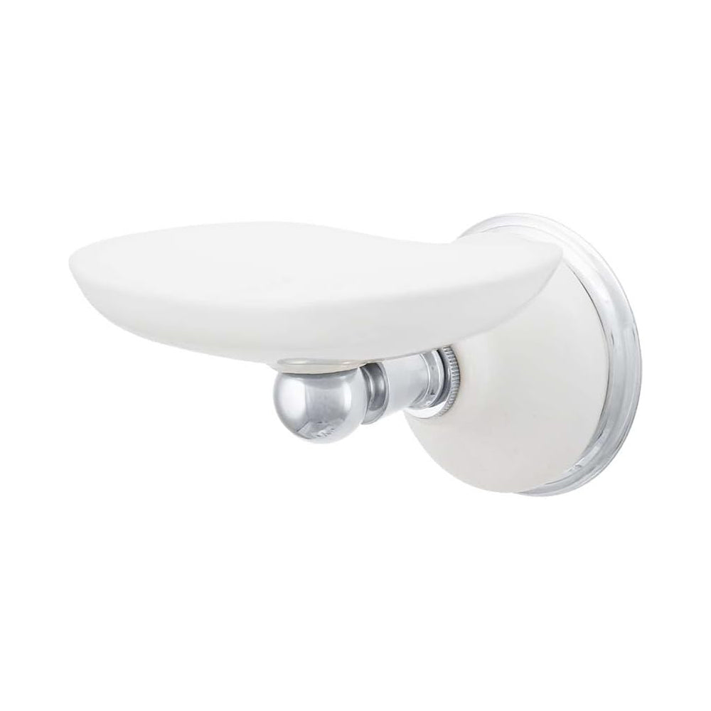 Strom Living Columbia Vintage Style Wall Mounted Porcelain Soap Dish with Solid Brass and Mounting Hardware
