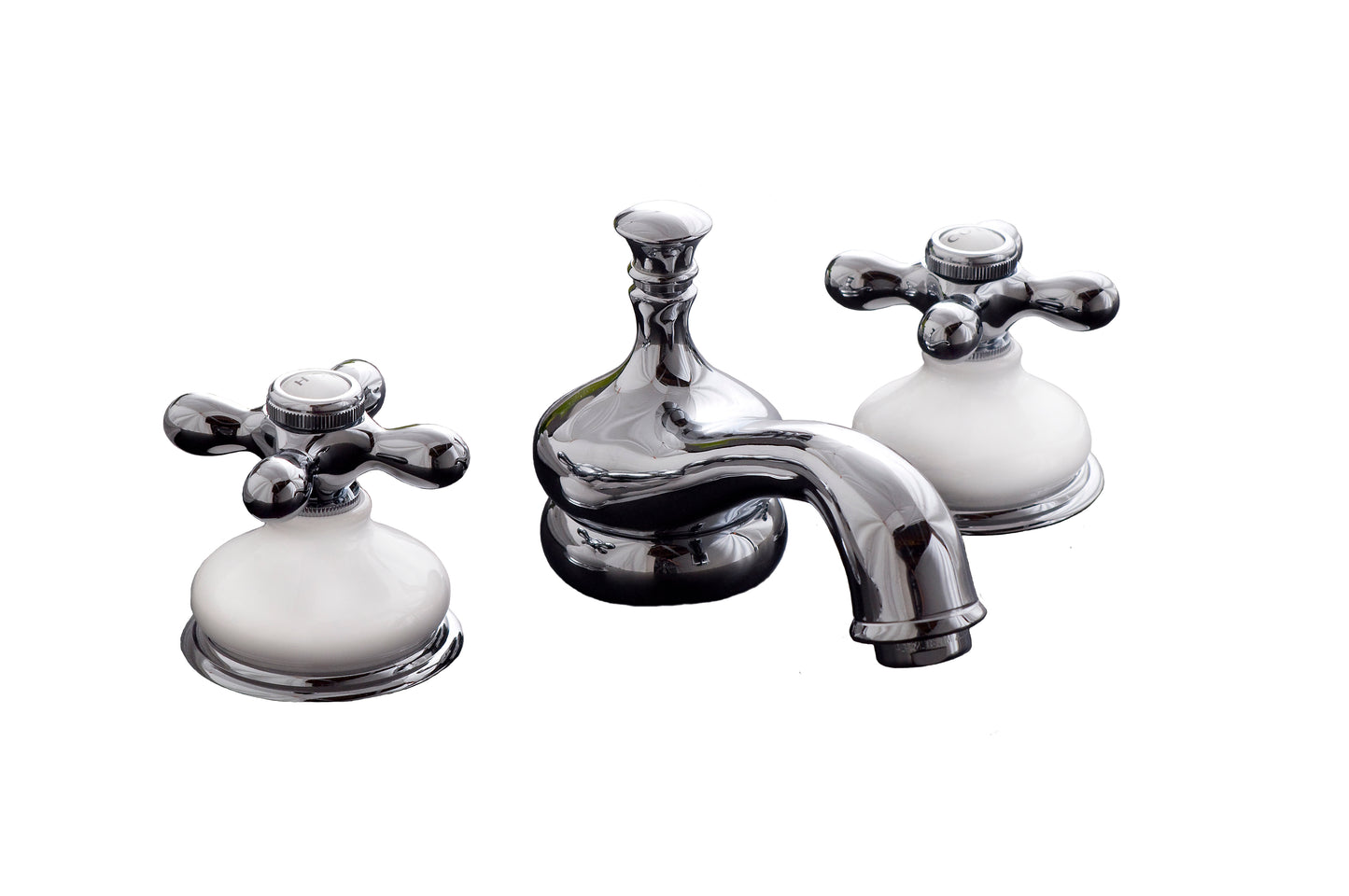 Strom Living P0188X Sacramento Widespread Lavatory Faucet with Porcelain Trim and Cross Handles