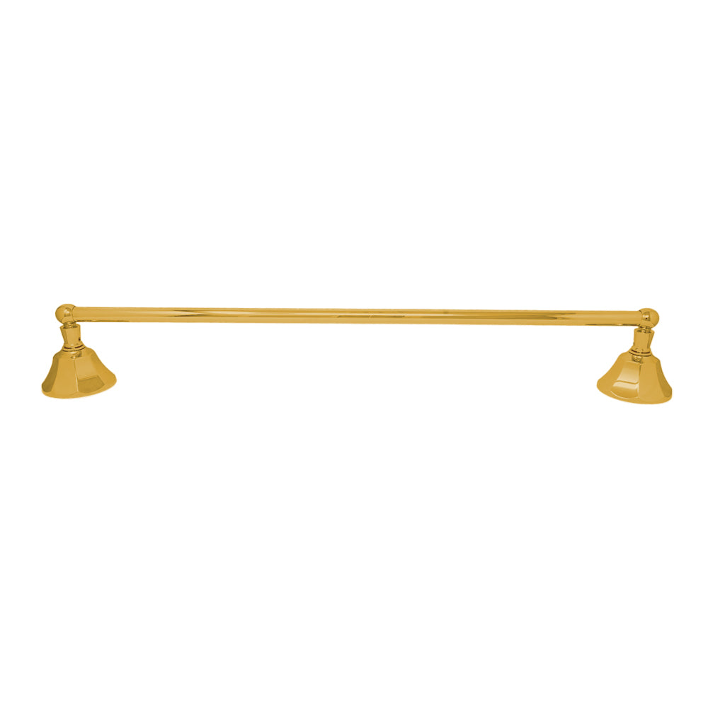 Strom Living Mississippi Vintage Style Wall Mount 18" Deco Towel Bar with High Quality Solid Brass and Brackets