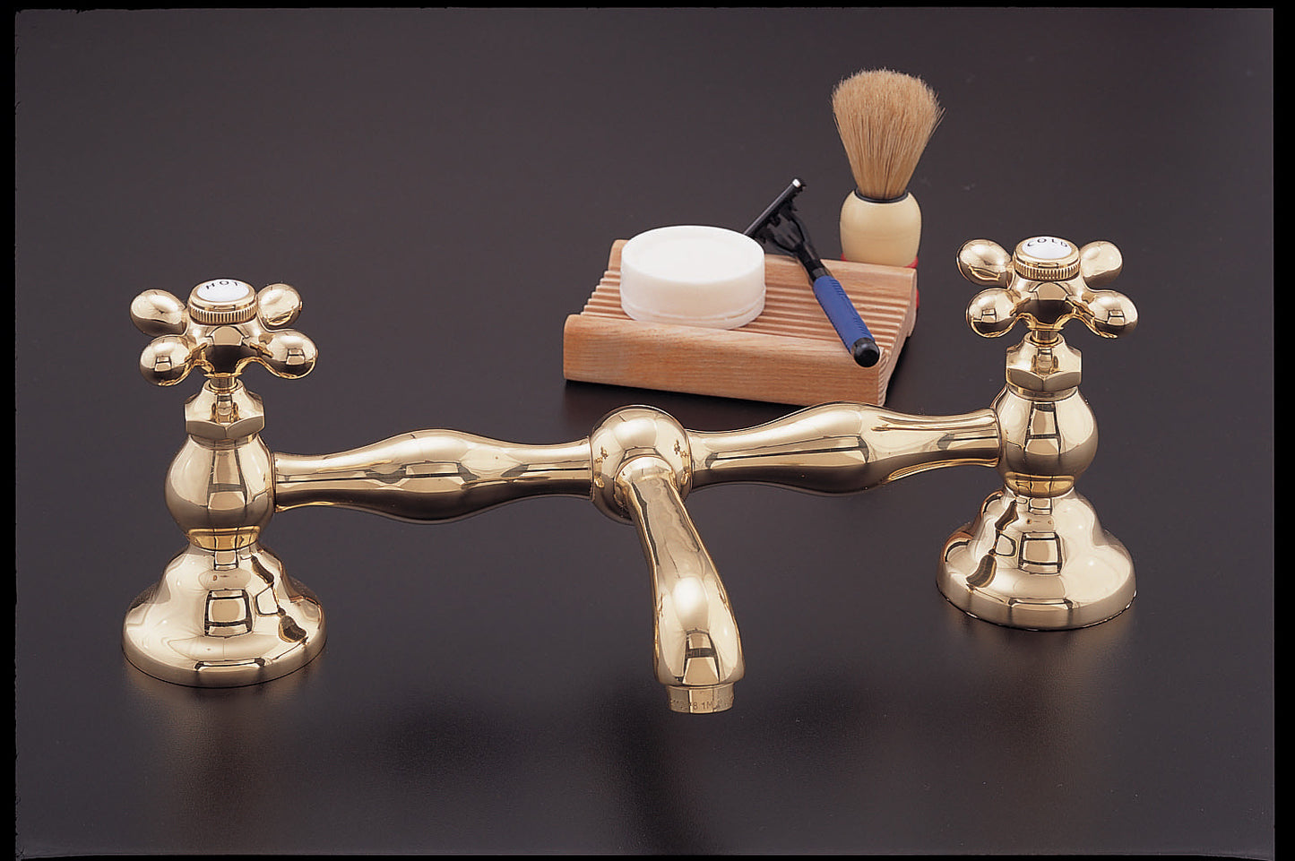 Strom Living P0549-8 Columbia Bridge Lavatory Faucet with Straight Spout & Cross Handles