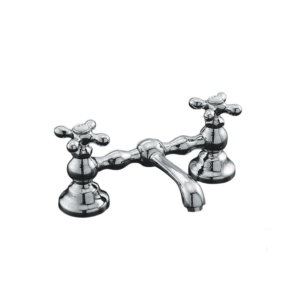 Strom Living P0549-8 Columbia Bridge Lavatory Faucet with Straight Spout & Cross Handles