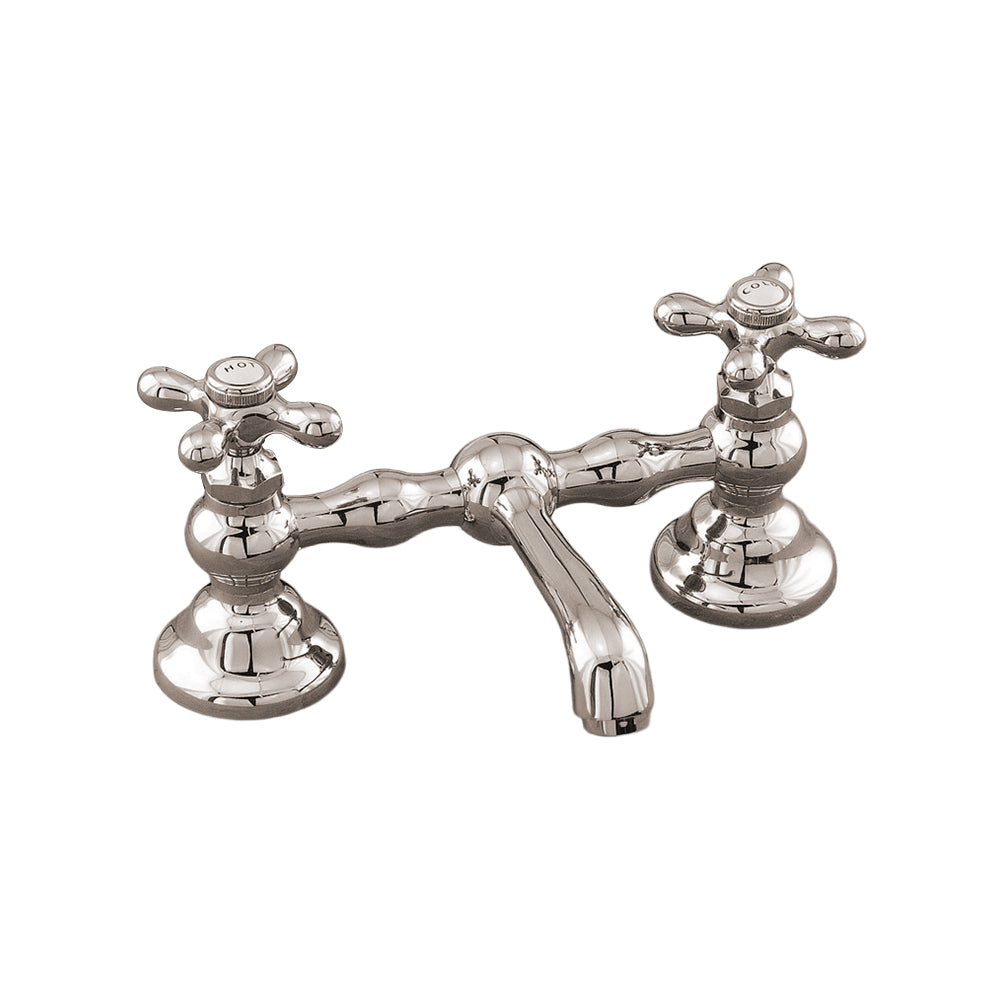 Strom Living P0549-8 Columbia Bridge Lavatory Faucet with Straight Spout & Cross Handles