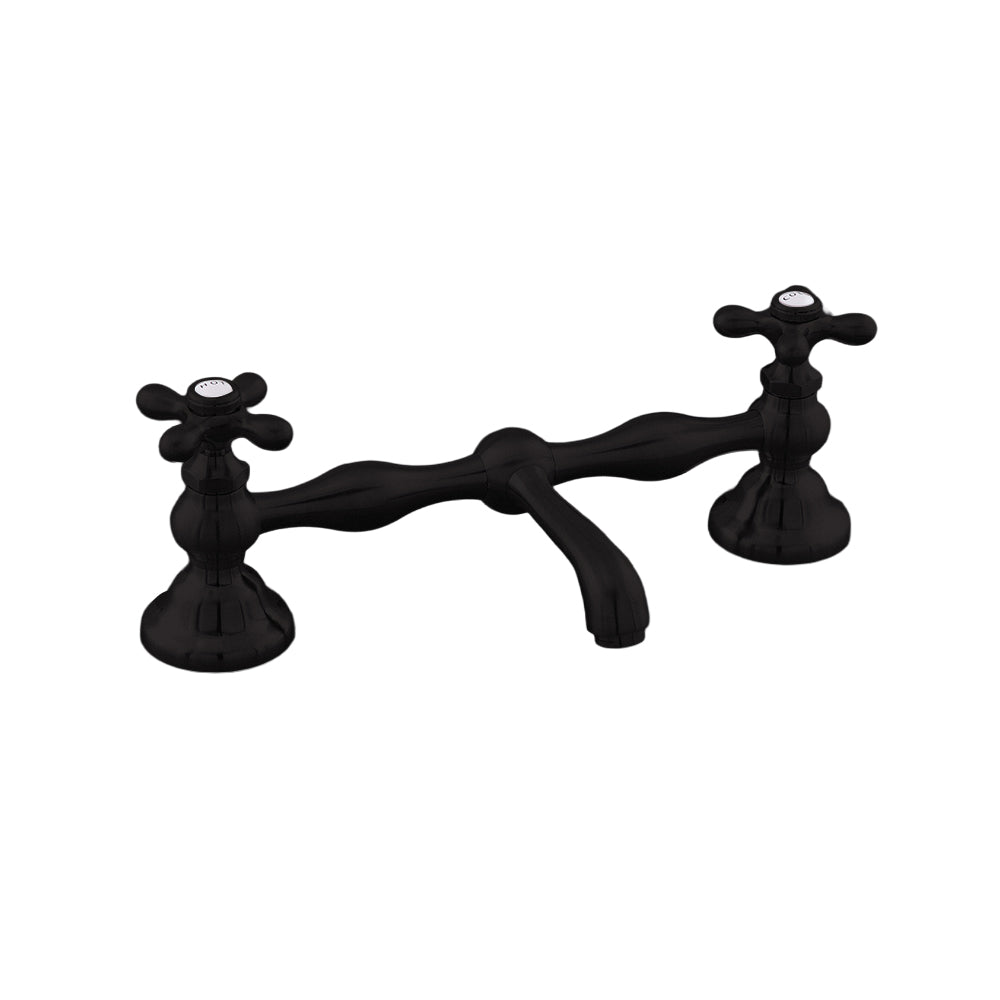 Strom Living P0549-8 Columbia Bridge Lavatory Faucet with Straight Spout & Cross Handles