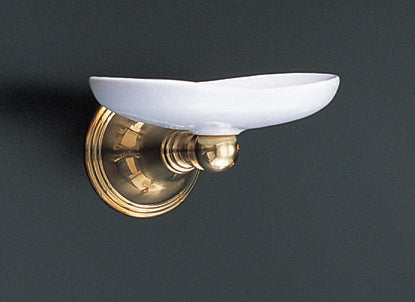 Strom Living St. Lawrence Vintage Style Wall Mounted Porcelain Soap Dish with Mounting Hardware and Escutcheon