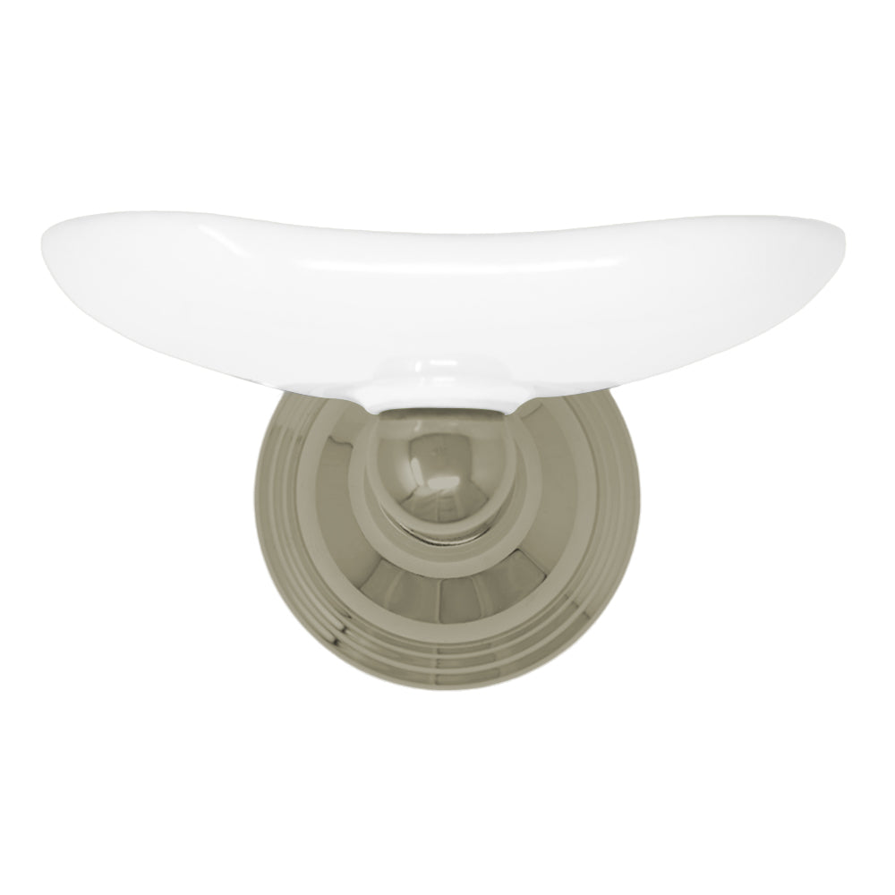 Strom Living St. Lawrence Vintage Style Wall Mounted Porcelain Soap Dish with Mounting Hardware and Escutcheon