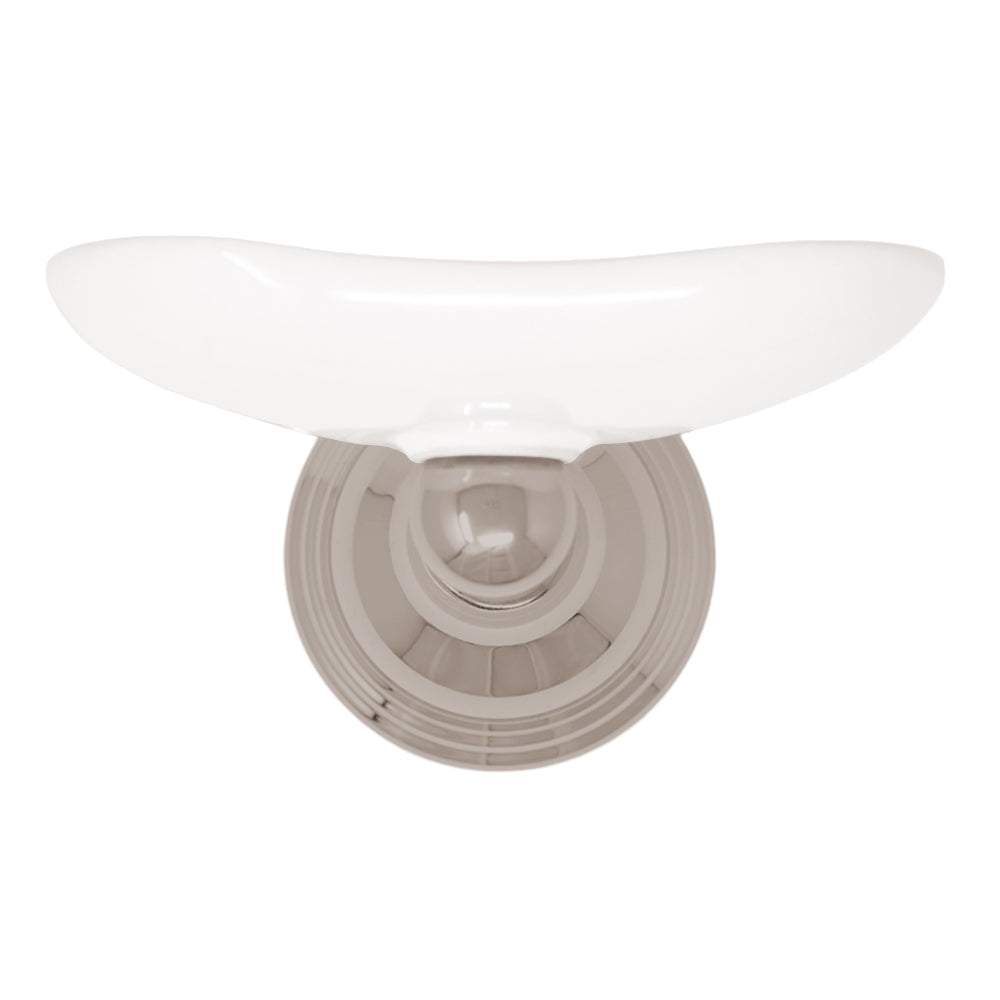 Strom Living St. Lawrence Vintage Style Wall Mounted Porcelain Soap Dish with Mounting Hardware and Escutcheon