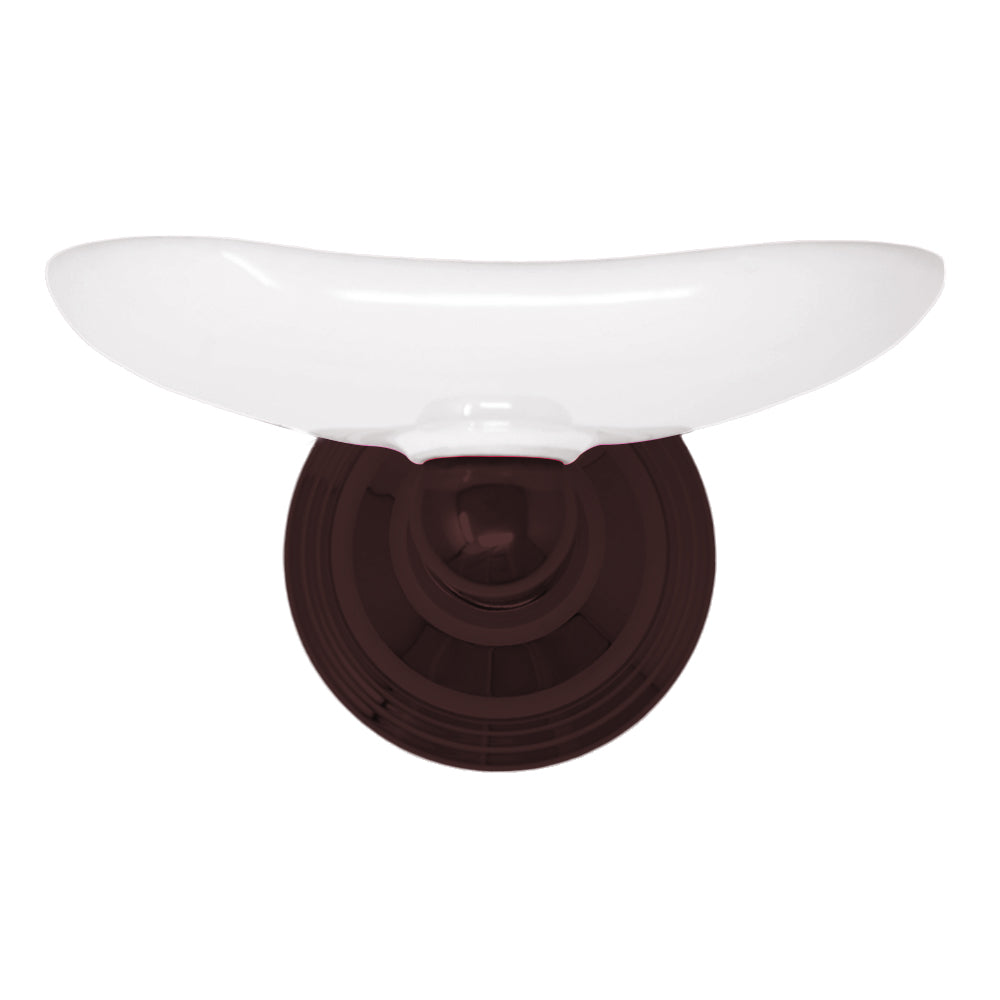 Strom Living St. Lawrence Vintage Style Wall Mounted Porcelain Soap Dish with Mounting Hardware and Escutcheon