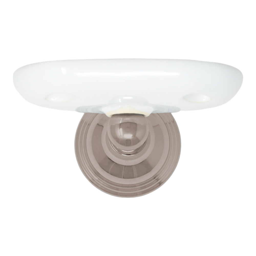 Strom Living St. Lawrence Wall Mounted Porcelain Toothbrush and Glass Holder with High Quality Solid Brass