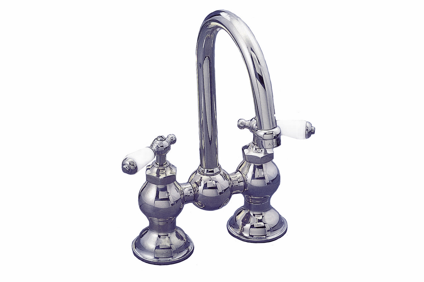 Strom Living Columbia Bridge Bathroom or Kitchen Faucet Set 6-8" Spread with Turn and Lift Drain