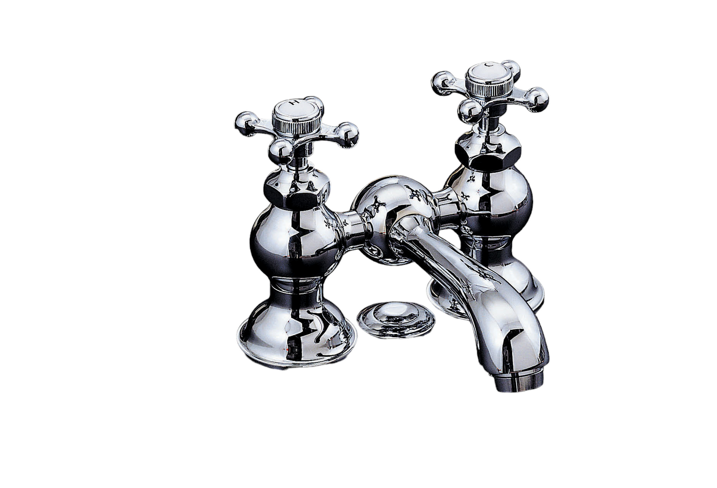 The Gooseneck Adjustable Bridge Faucet Set 4-6" Spread with Faucet Body with Lever Handles Lift & Turn Drain
