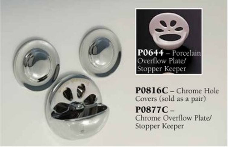 Strom Living P0877 Overflow Plate and Stopper Keeper