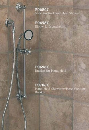 Strom Living Slide Bar Bracket for Handheld Sprayer, Fits 5/8'' OD