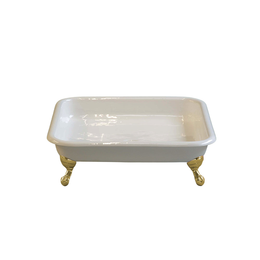 Strom Living Panorama 42" Cast Iron Square Shower Pan with tub legs