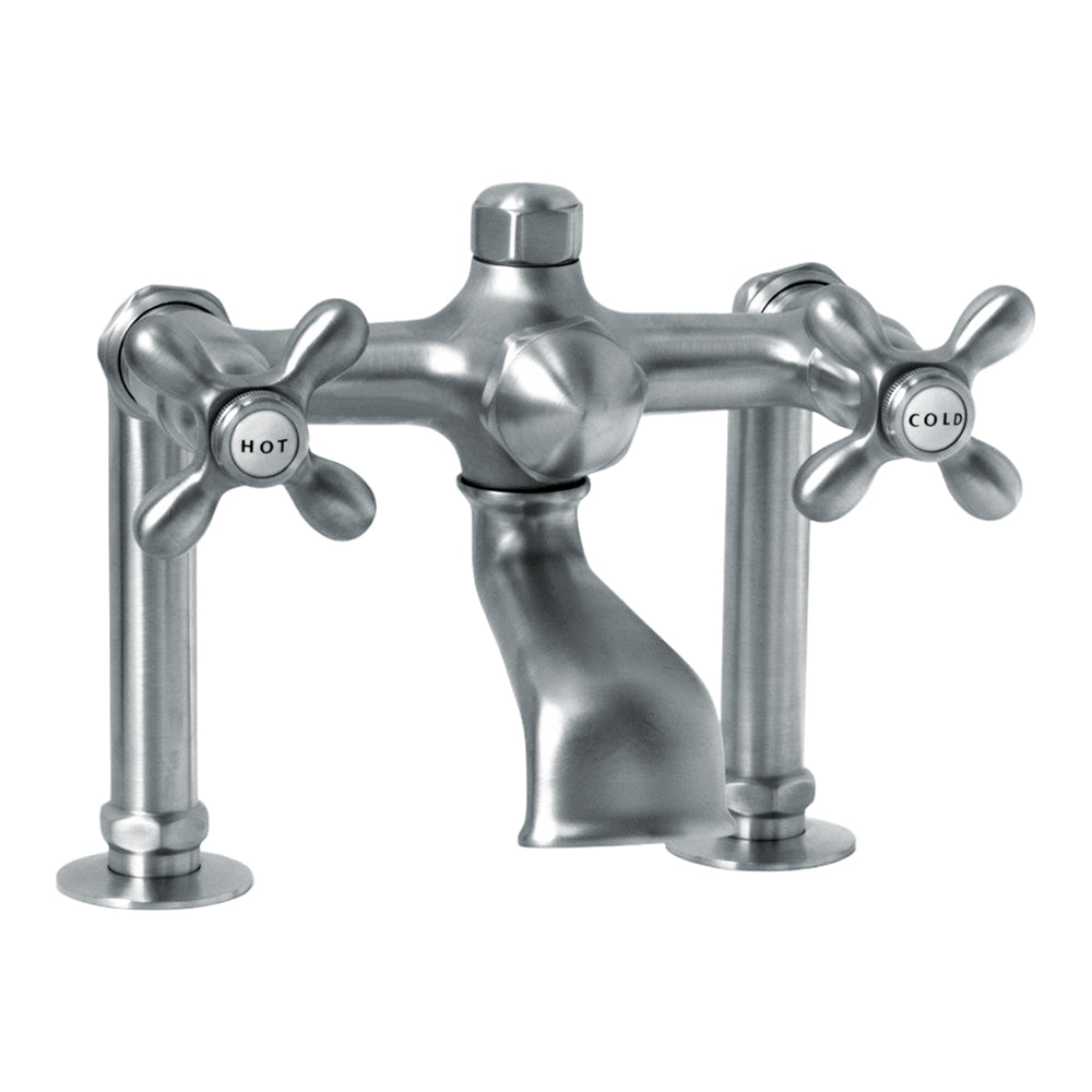 Strom Living British Telephone Tub Faucet with Cross Handles and Nipple Hook-up Kit