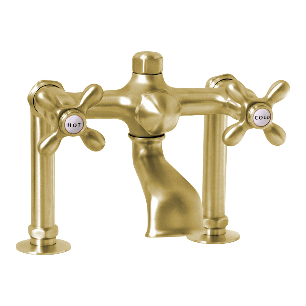 Strom Living British Telephone Tub Faucet with Cross Handles and Nipple Hook-up Kit