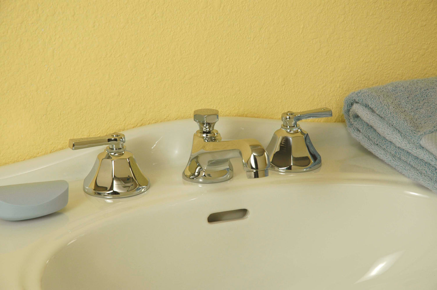 Strom Living Mississippi Sink Faucet with Lever Handles, Valves and Spout Extension