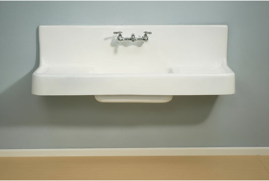 Strom Living P0812 The Clarion, 60" Cast Iron Farmhouse Sink with Drainboard Sink
