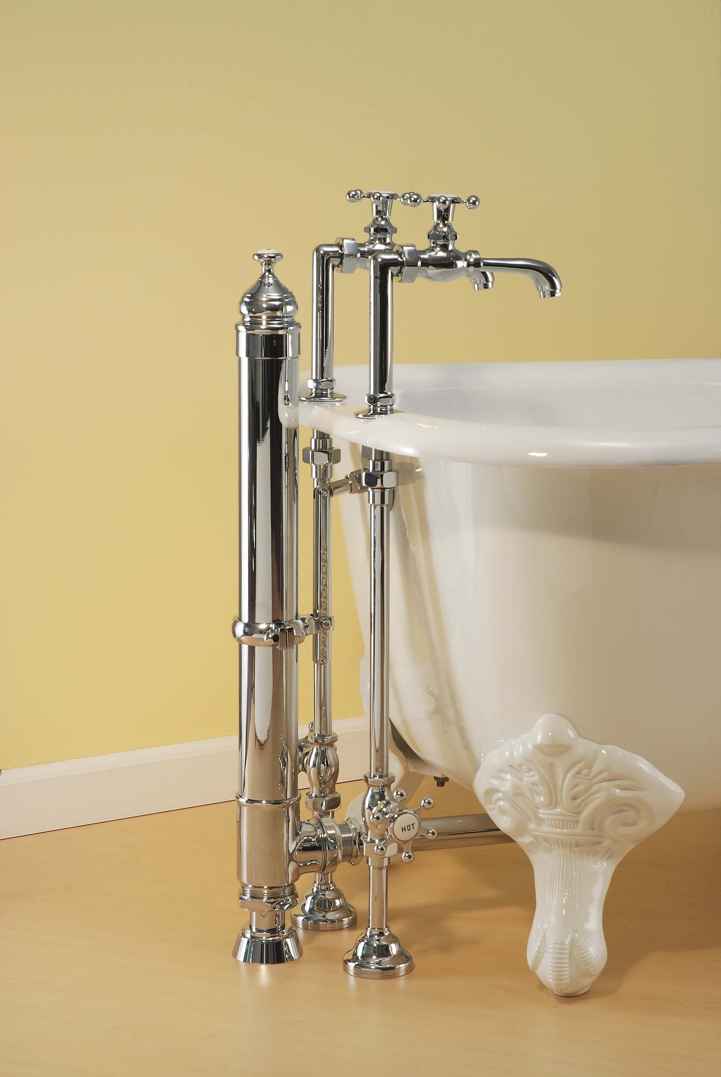 Strom Living Tub Filler with Cross Handle and Deck Mount