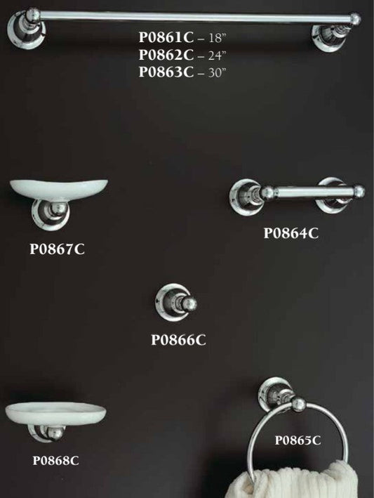 Strom Living Rio Grande Traditional Wall Mount Towel Holder Ring with High Quality Solid Brass