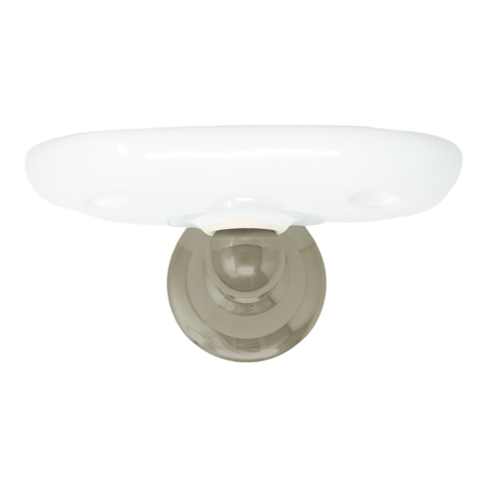 Strom Living Rio Grande Traditional Wall Mounted Porcelain Toothbrush and Glass Holder with High Quality Solid Brass