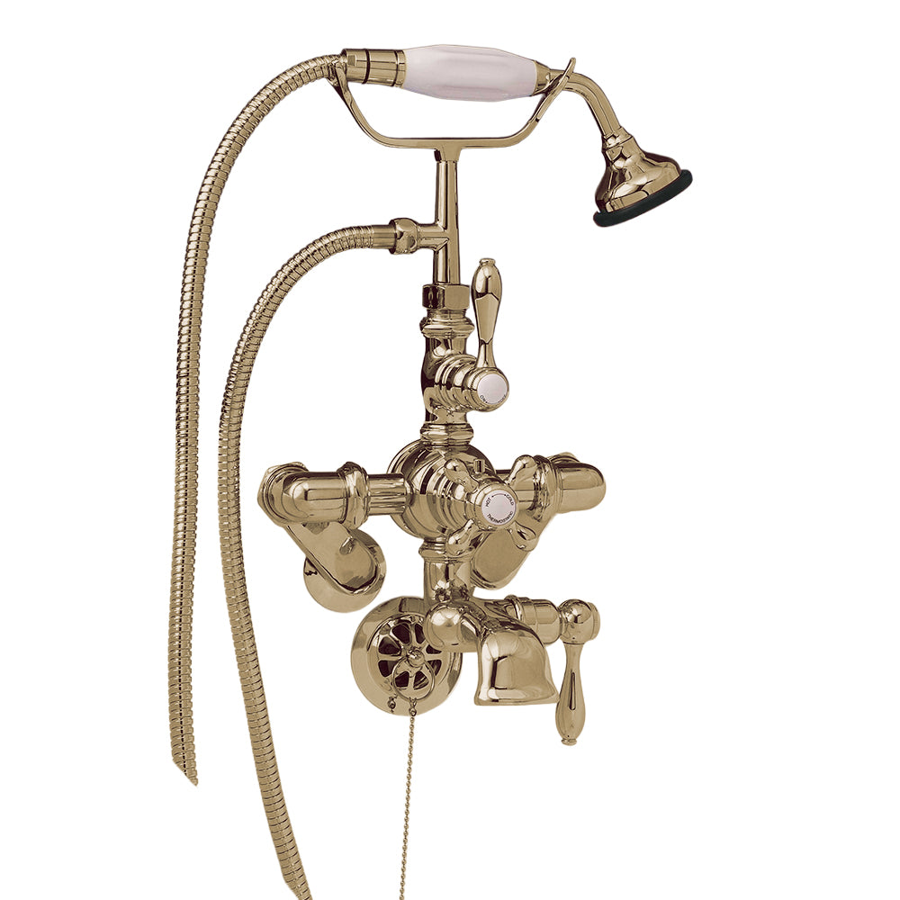 Strom Living Thermostatic Tub Faucet with Adjustable Centers and Handheld Shower