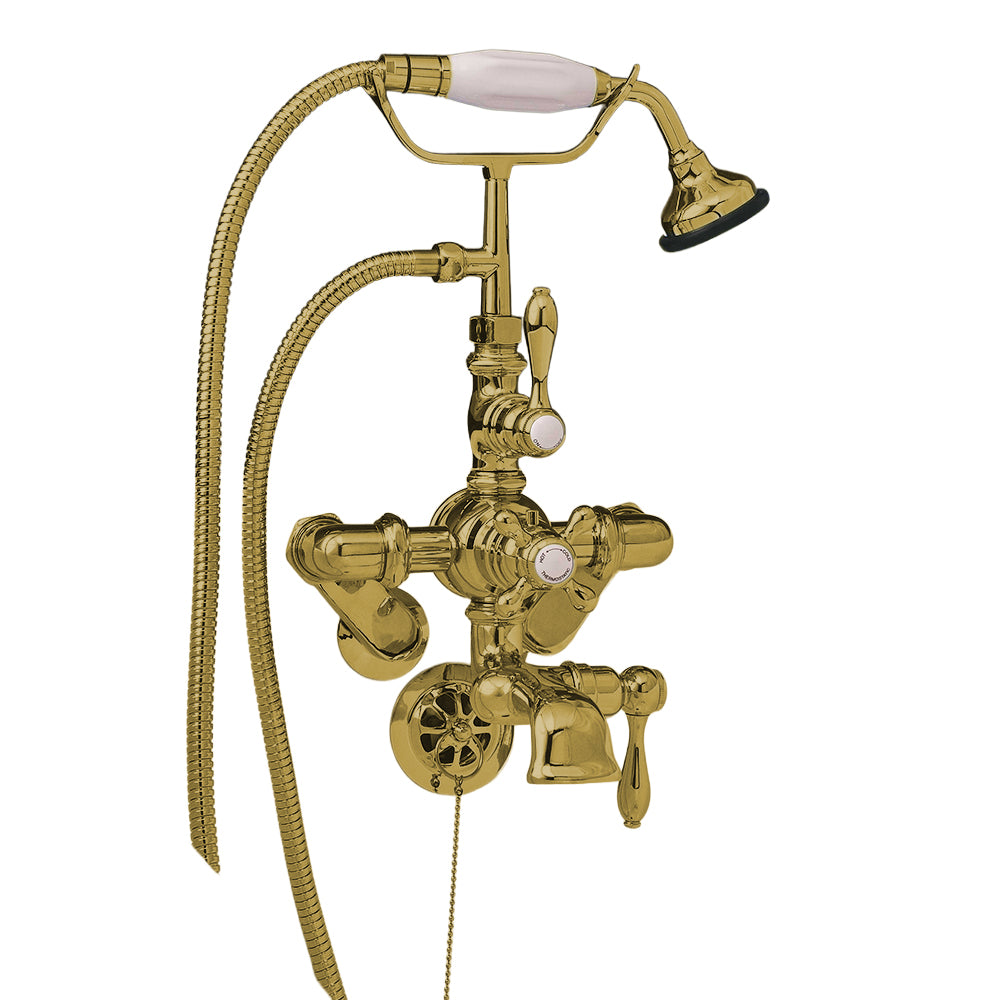 Strom Living Thermostatic Tub Faucet with Adjustable Centers and Handheld Shower