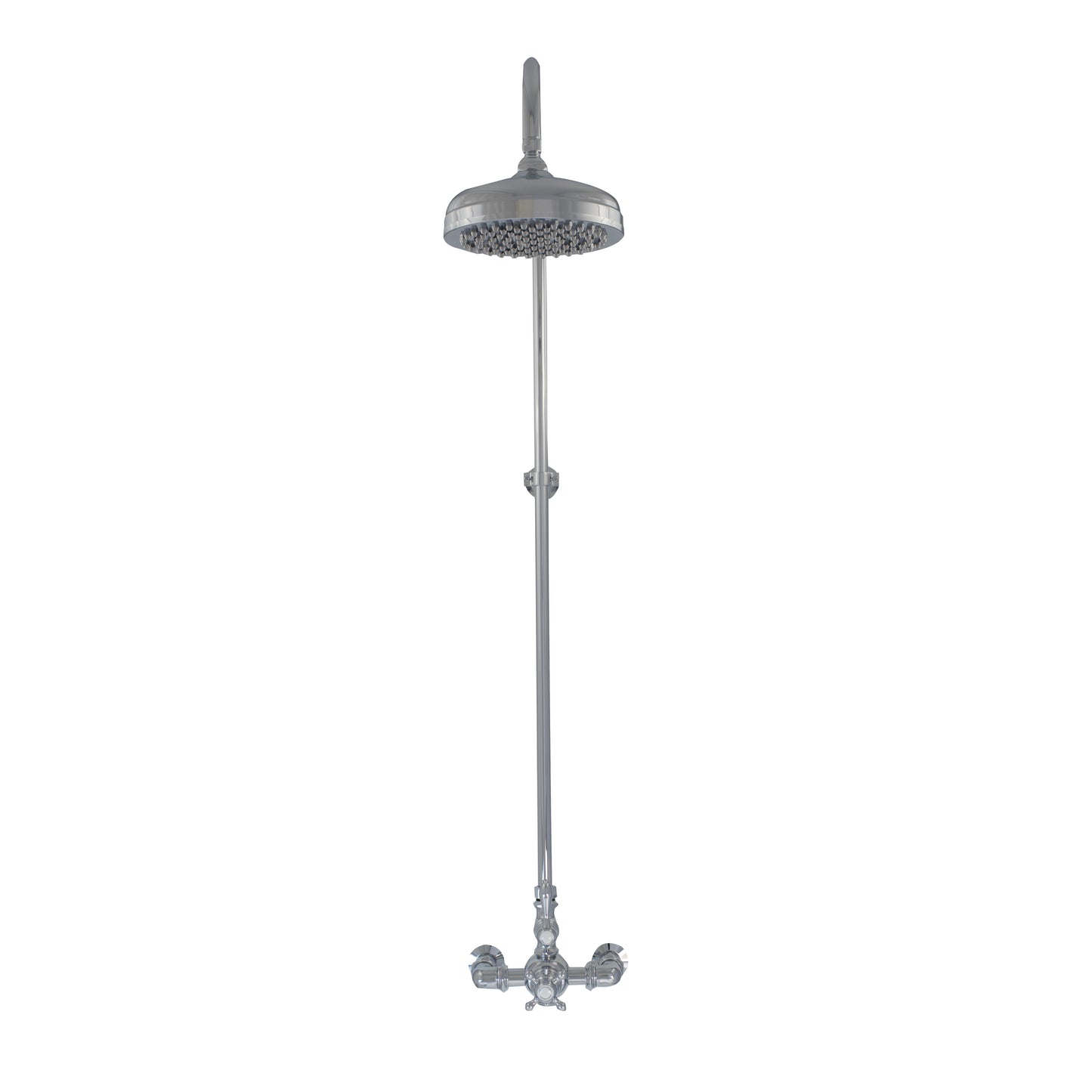 Exposed Thermostatic Shower System Wall Mounted with 1.75 GPM and Lever/Cross Handles