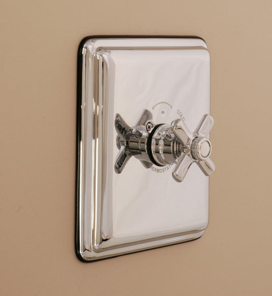 Strom Living Thermo Shower Control with Durable Brass Construction and Cross Handle