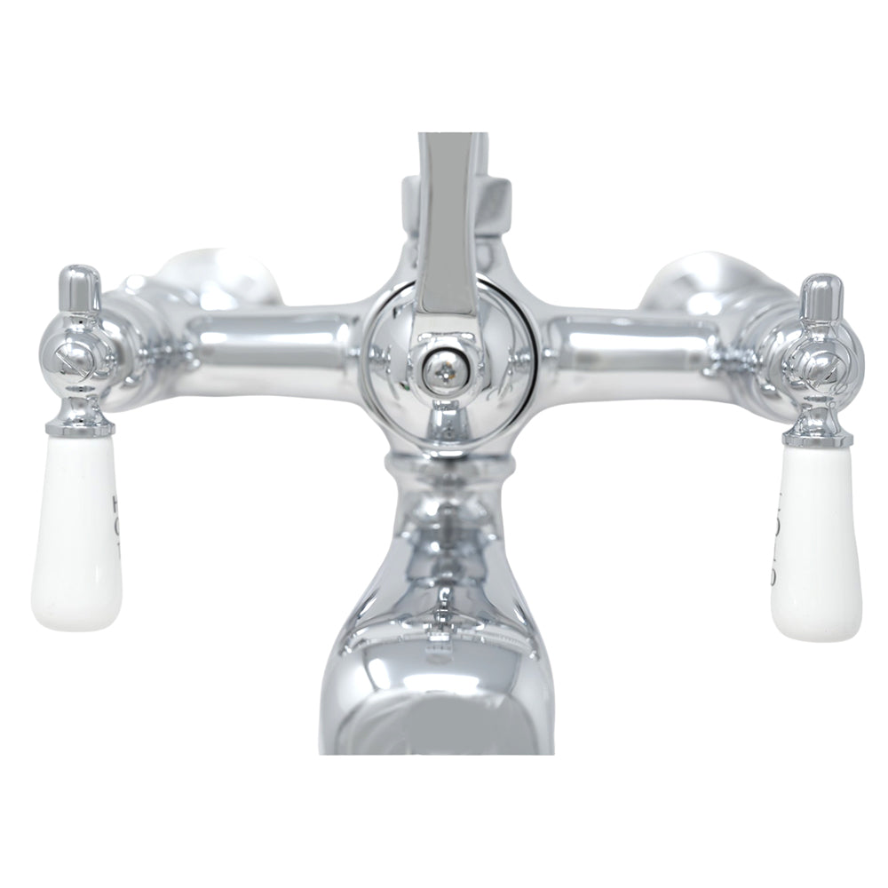 Strom Living British Telephone Tub Faucet with Handheld Shower, Inlet Cradle and Diverter Handle