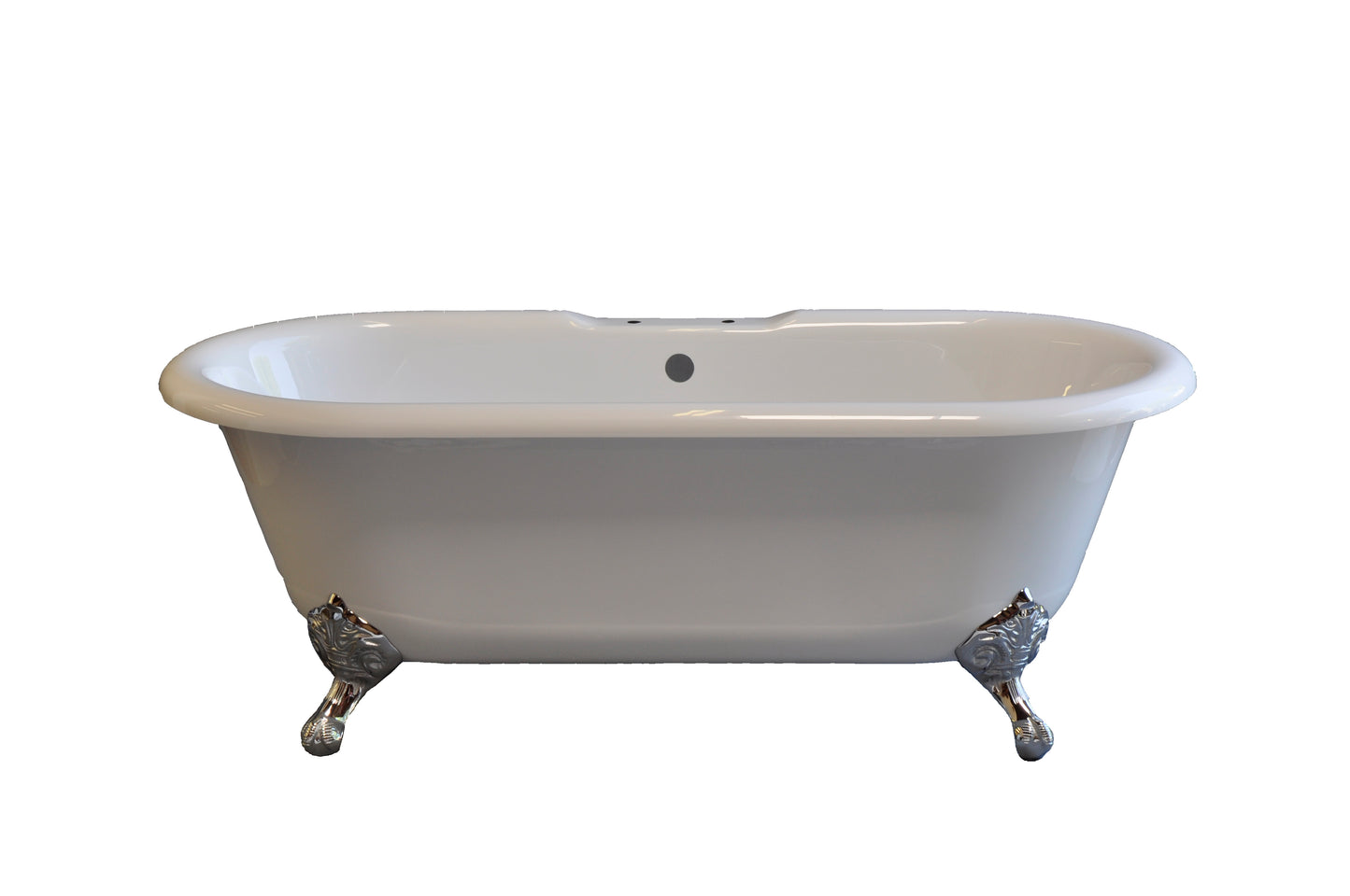 Strom Living Arcadia 66" Double Ended Clawfoot Acrylic Tub with 7" Deck Mount Faucet Holes