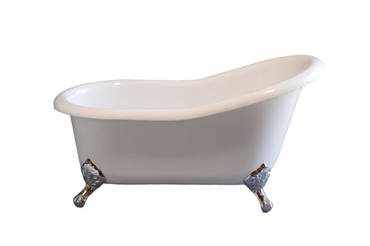 Strom Living Huron 5' Single Slipper Clawfoot Acrylic Tub without Faucet Holes